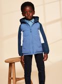 Giubbotto blu avio con cappuccio FRABLOCAGE / 23E3PG53BLO717
