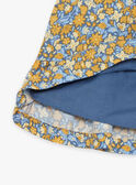 Abito con volant blu navy con stampa a fiori FABETTY / 23E1BF81ROB070