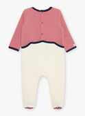 Tutina crema a righe e stampa orso FEDOURSON / 23E5BG21GREA002