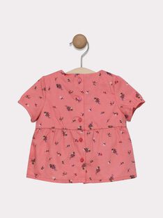 Camicia con stampa rosa neonata SACELINE / 19H1BF31CHE305