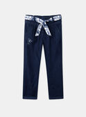 Jeans a sigaretta blu con cintura con stampa floreale LEJINETTE / 24H2PFJ1JEAK005