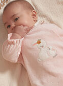 Tutina rosa chiaro in velluto LORETTE / 24H0NF11GRED322