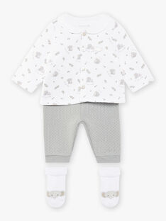 Completo camicia con stampa elefanti, pantaloni e calze nascita unisex COOMAN / 22E0CMC1ENSG610