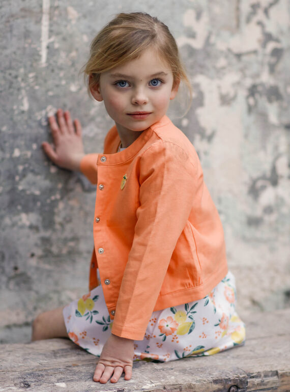 Giacca arancione bambina ZIJAKETTE / 21E2PFO1VES406