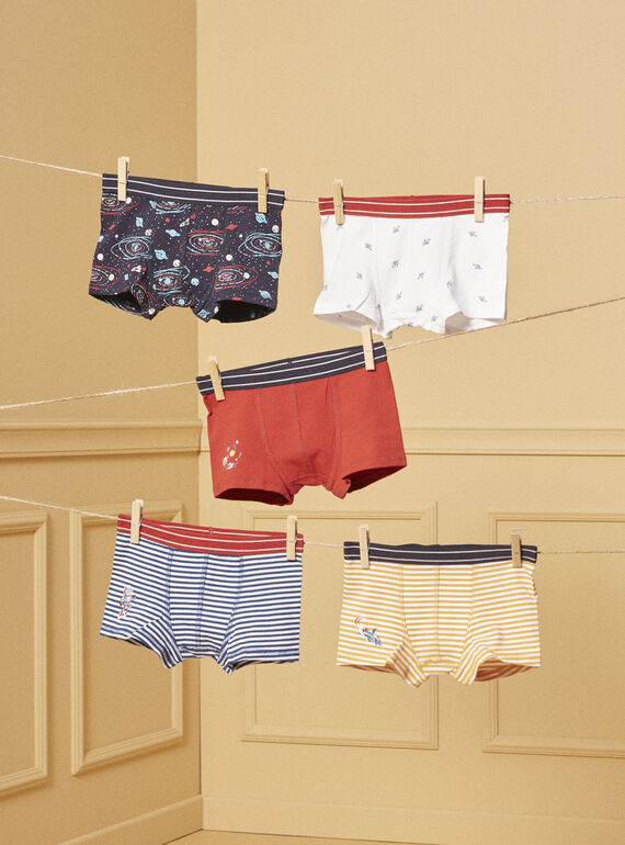 Set di 5 boxer Espace LUIMAINAGE / 24H5PG51BOX070