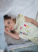 Camicia da notte a righe giallo sole bambina CHOUTETTE / 22E5PF52CHN102