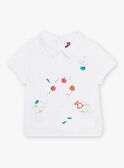 Polo ecrù motivi elefanti giocolieri neonato CATARNO / 22E1BGM1POL001