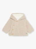 Giacca con cappuccio beige in maglia GOERY / 23H0CML1VESI812