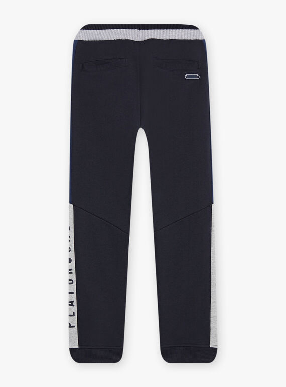 Pantaloni sportivi blu scuro con dettagli blu e grigio melange DICLAGE2 / 22H3PGL2JGB705