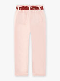 Pantaloni nude e cintura con stampa a fiori bambina CAPATETTE / 22E2PF71PAND319