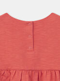 T-shirt rosso mattone dalla linea ampia con ricami KIWIETTE / 24E2PFC2TMC410