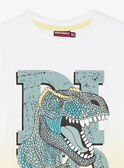 T-shirt tie & dye gialla motivo dinosauro fantasia bambino CATICHAGE / 22E3PGB2TMC116