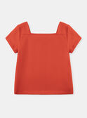 Maglietta rossa con scollatura quadrata KENETTE / 24E2PF42TMC050