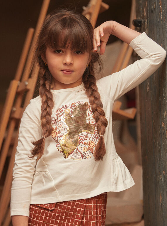 T-shirt a maniche lunghe con paillettes LILIBETTE / 24H2PFK2TML001