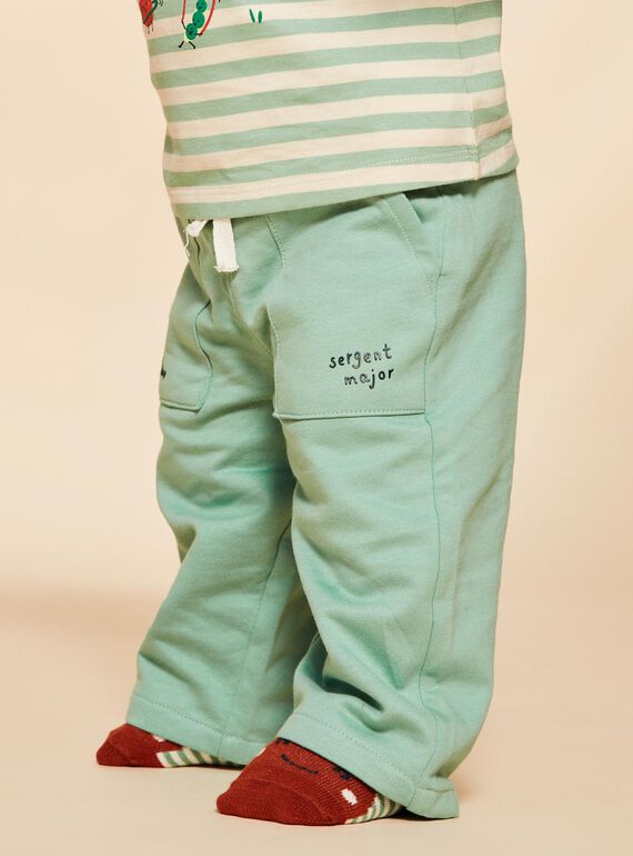 Pantaloni felpati verde mandorla FACECTOR / 23E1BGB1PAN611