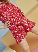 Shorts fucsia con stampa a fiori bambina CAUSHOETTE 1 / 22E2PFT3SHO304