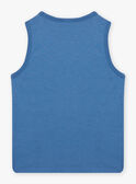 Canottiera blu con motivo fantasia squalo bambino CYDEBAGE1 / 22E3PGT1DEBC240
