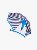 Ombrello a righe blu e bianche con motivo lupo DAPLAGE / 22H4PGE1PUIC205