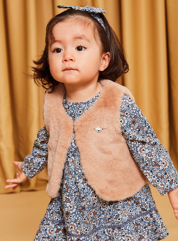 Gilet in pelliccia sintetica beige DAROMANE / 22H1BFY1CSMI820