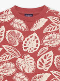 Felpa rossa con stampa tropicale FICOLAGE / 23E3PGD1SWE303