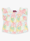 Blusa in raso di cotone con stampa a fiori neonata CASABRINA / 22E1BFN1CHE811