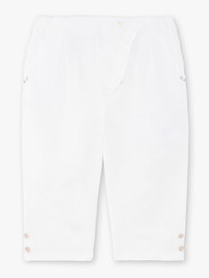 Pantaloni bianchi neonata ZANOOR / 21E1BFO1PAN000