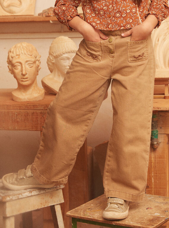 Pantaloni ampi con ricami  LIPAETTE / 24H2PFK2PAN803