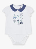 Body T-shirt con ricami fiori FANELLY / 23E1BFN1BOD001