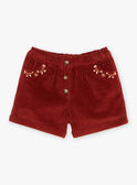 Shorts rosso mattone in velluto GLAGUETTE / 23H2PFI1SHO506