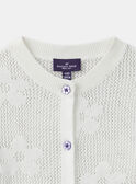 Cardigan écru a fiori MLECARETTE / 25E2PFO1CAR001