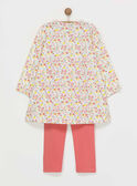 Camicia da notte bianca e rosa REJIPETTE / 19E5PF72CHN000