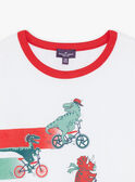 T-shirt con motivi dinosauri in bicicletta FEMIAGE / 23E3PGB1TMC001