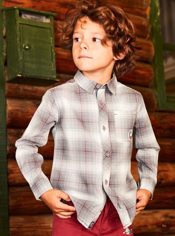 Camicia a quadri con stampa razzo DUCHEMAGE / 22H3PGZ1CHMJ908