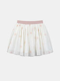 Gonna in tulle bianco con fiori rosa KRISTETTE 1 / 24E2PFB1JUP001