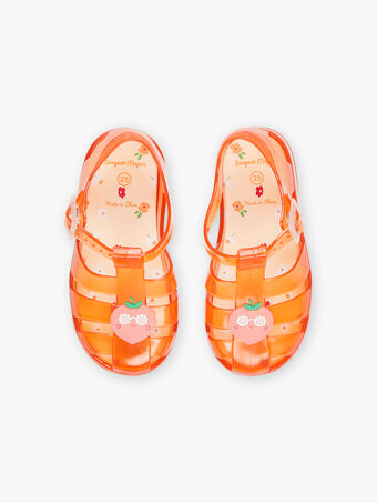 Baby girl orange water sandals CAMEDETTE / 22N10BF42D34400