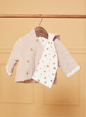 Giacca nascita in velluto beige con cappuccio LOAC / 24H0CM11VES007