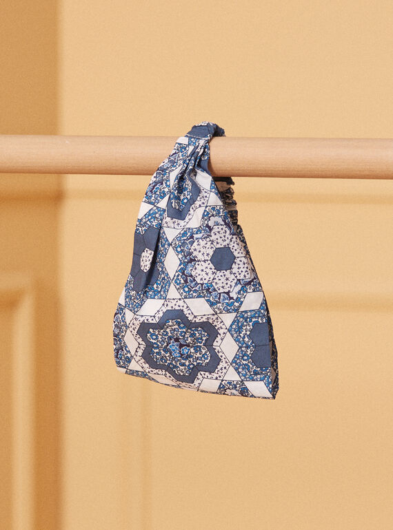 Fascia blu e bianco con stampa a fiori LACHLOE / 24H4BFJ1BAN001