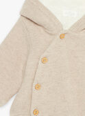 Giacca con cappuccio beige in maglia GOERY / 23H0CML1VESI812