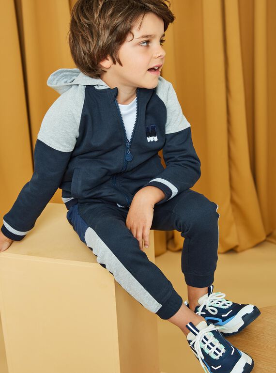 Pantaloni sportivi blu scuro con dettagli blu e grigio melange DICLAGE2 / 22H3PGL2JGB705