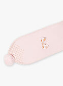 Sciarpa rosa chiaro con pompon neonata BIPRECIEUSE / 21H4BFD1ECH321