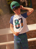 T-shirt a maniche corte bianca e blu LADUAGE / 24H3PGI4TMC000