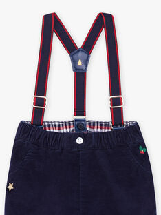Pantaloni navy con bretelle neonato BAWARREN / 21H1BGR1PAN070