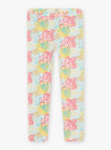 Leggings ecrù con stampa a fiori bambina CEFLOETTE 3 / 22E4PFU3CAL811