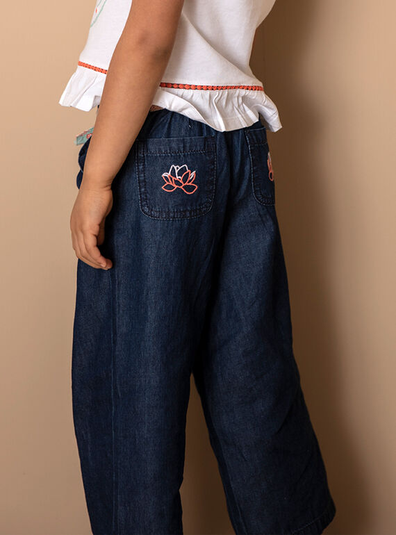 Pantaloni ampi in denim con cintura ZEPALAZETTE / 21E2PFI1PANK005