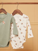 2 body in cotone ecrù e kaki LOUIS / 24H0NG11BOD001