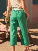Pantaloni morbidi in popeline verde LAPANETTE / 24H2PFI2PANG624