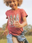 T-shirt rosso con stampa surf FISURFAGE / 23E3PGD2TMC303