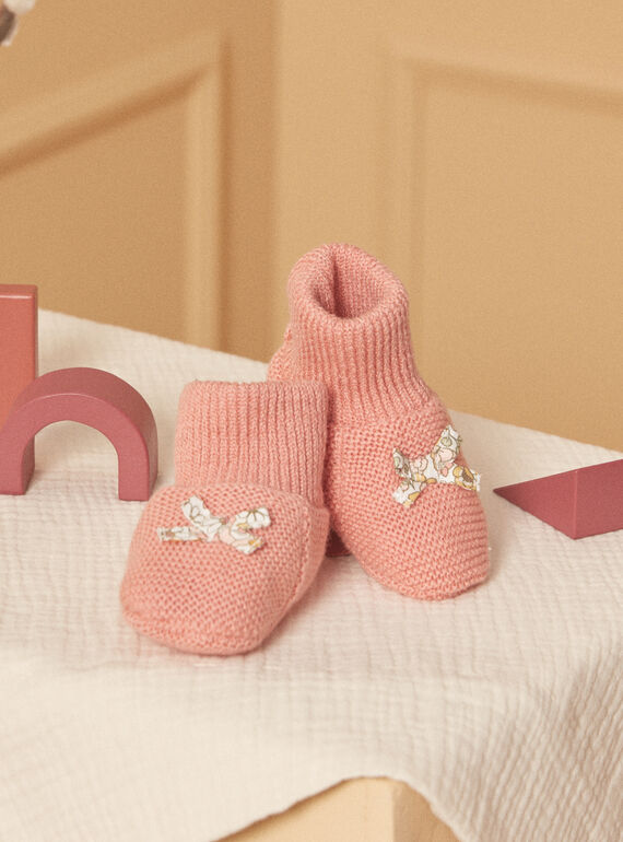 Babbucce nascita rosa cipria LOICA / 24H0AF11CHPD327