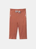 Pantalone color terracotta ricamato KANOEMIE / 24E1BFE1PANE415