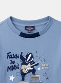 T-shirt in jersey azzurro con tasso chitarrista LETICHAGE / 24H3PGJ1TMLC236
